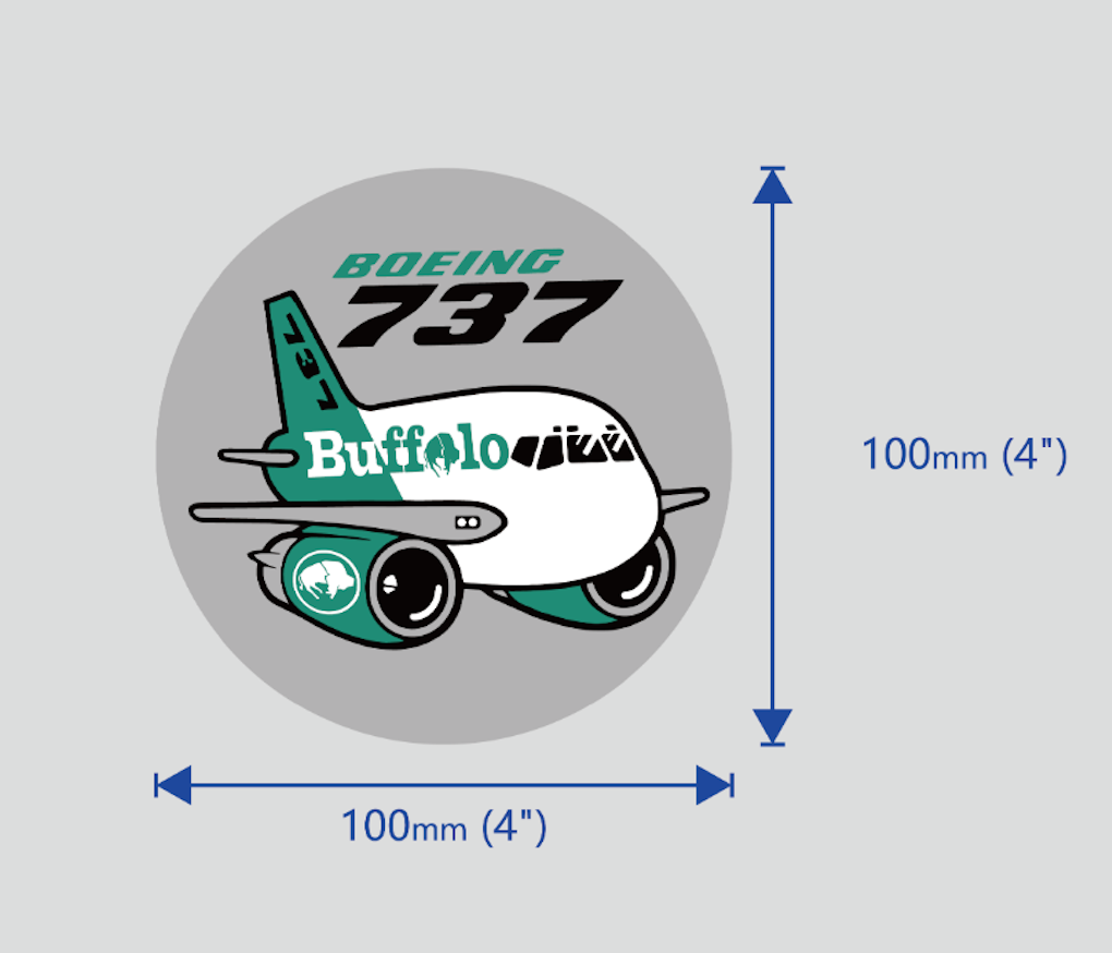 Classic Buffalo Boeing Decal